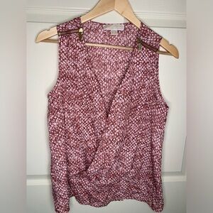 Micheal Kors Sleeveless V-neck Blouse SIZE M